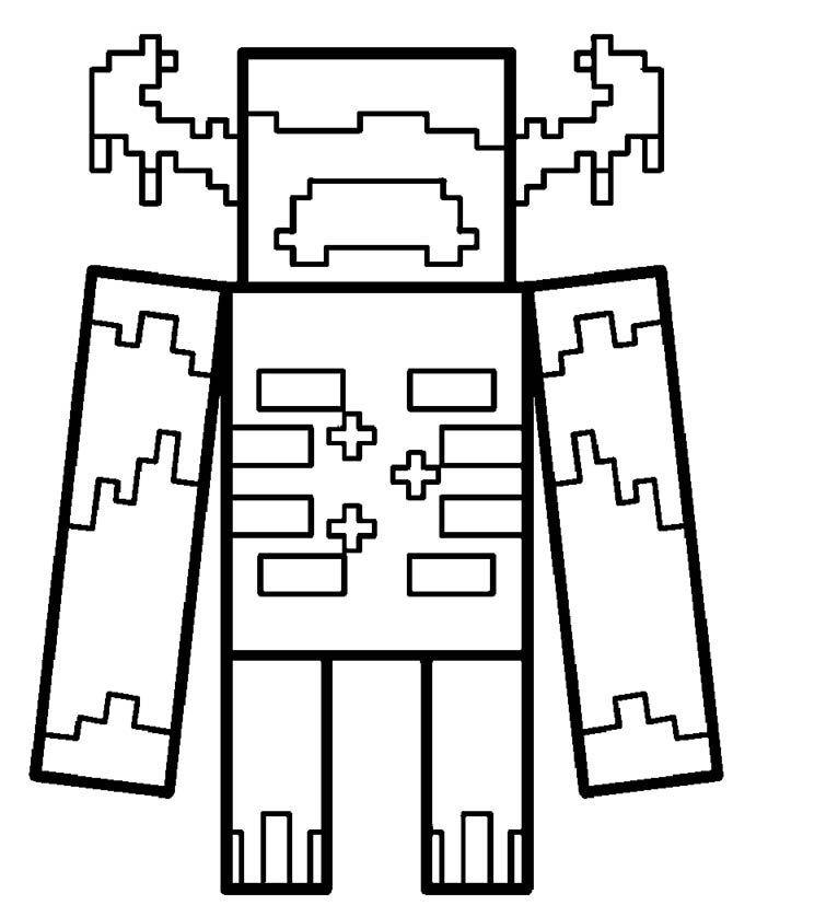 Minecraft Warden Coloring Page Coloring Pages